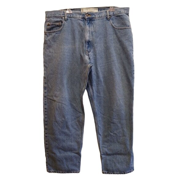 Arizona Original Loose Straight Mens 42X32 100%  Cotton Denim Jeans rugged work - Picture 1 of 11
